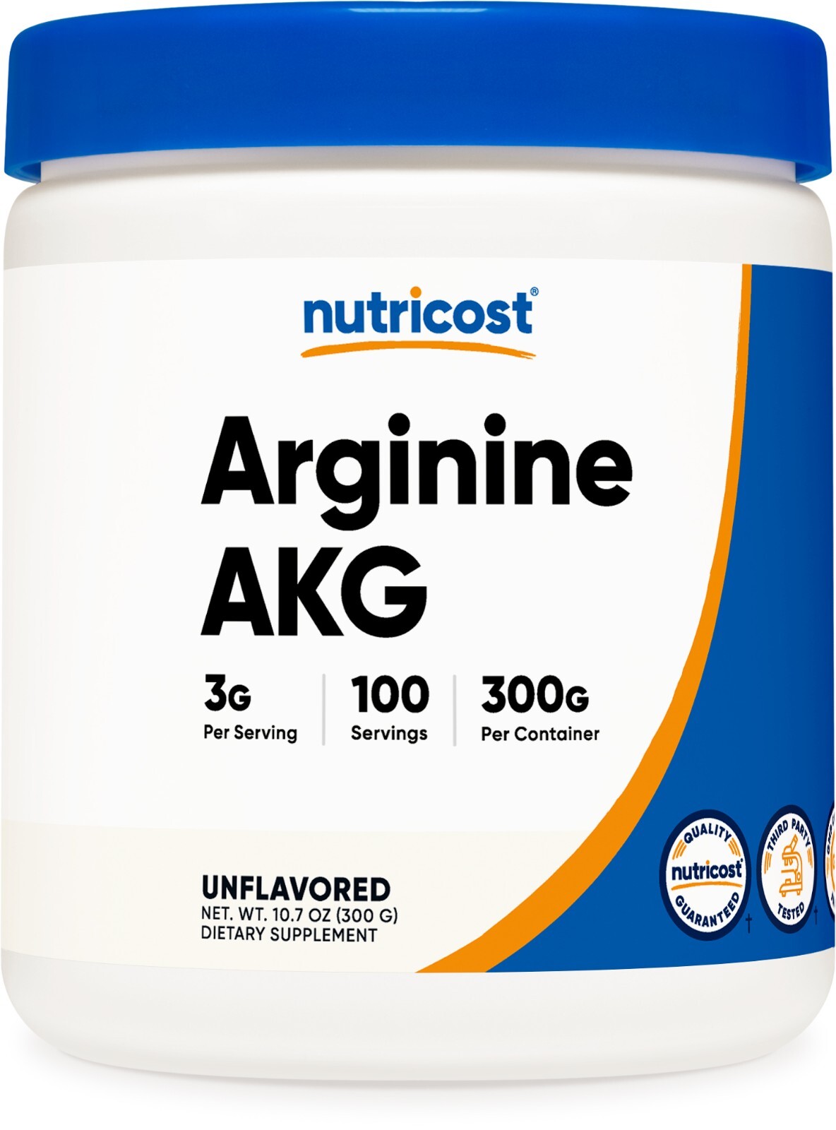Nutricost Arginine AKG Powder 300 Grams (AAKG) – 3G Per Serving & 100 Servings