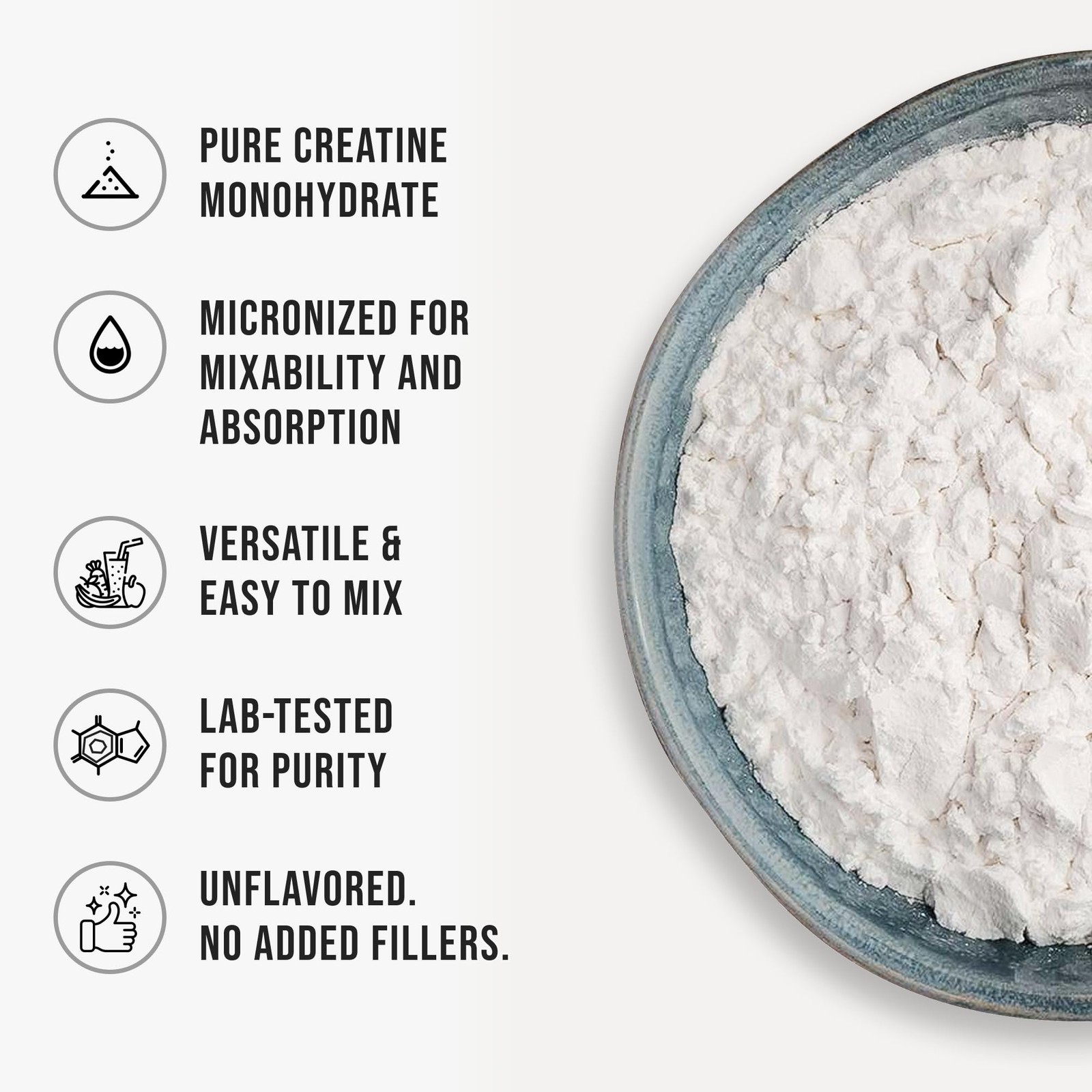 Creatine Monohydrate Powder, Micronized, Unflavored Creatine for Men & Women,…