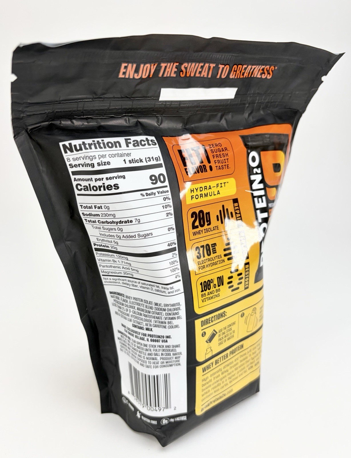 Protein2o Whey Protein Isolate 20g Sugar Free Orange Mango 8-Pack (EXP 12/2026)