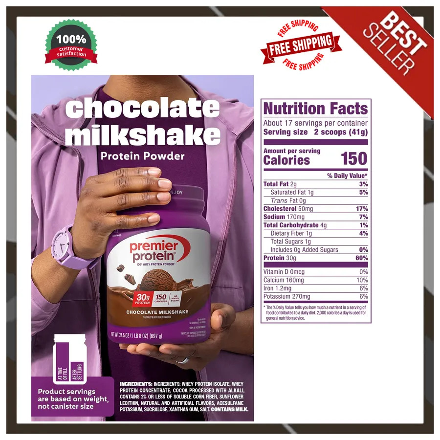 Premier Protein Whey Powder Chocolate 30g Protein 17 Servings