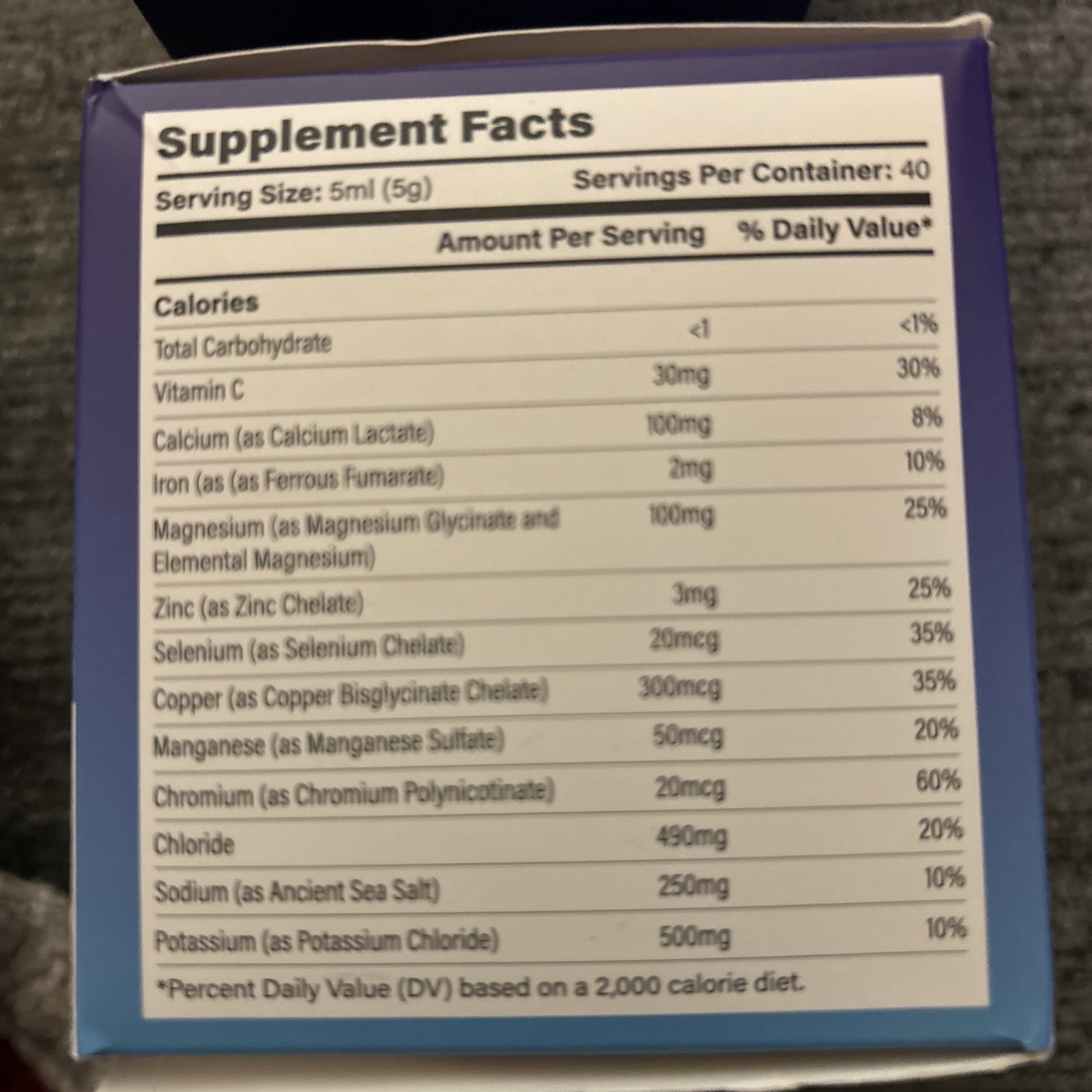 2 New Hydration Water Powder w/Magnesium, Potassium, Zinc, Vitamin C, Calcium