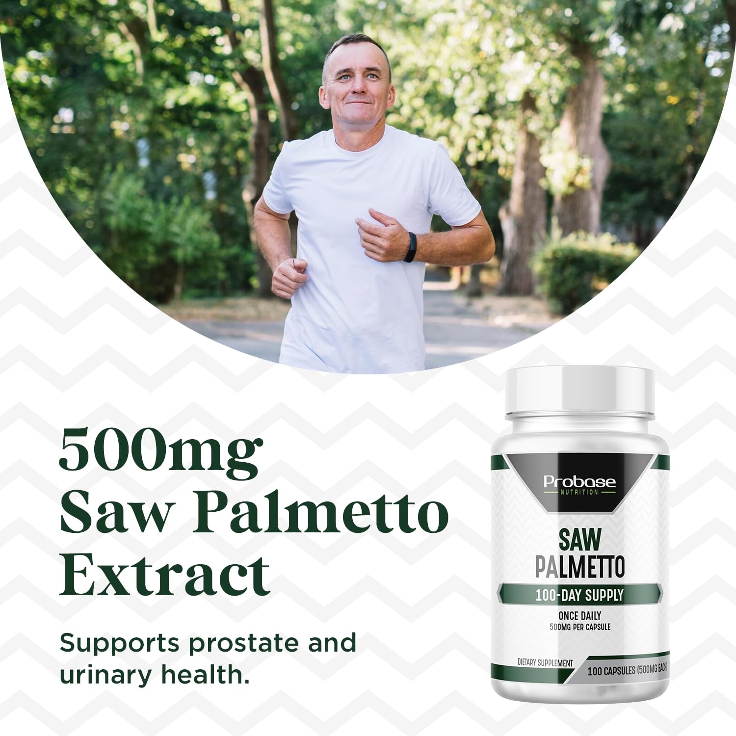 Probase Nutrition Saw Palmetto Support for Prostate and 100 Count (Pack of 1)
