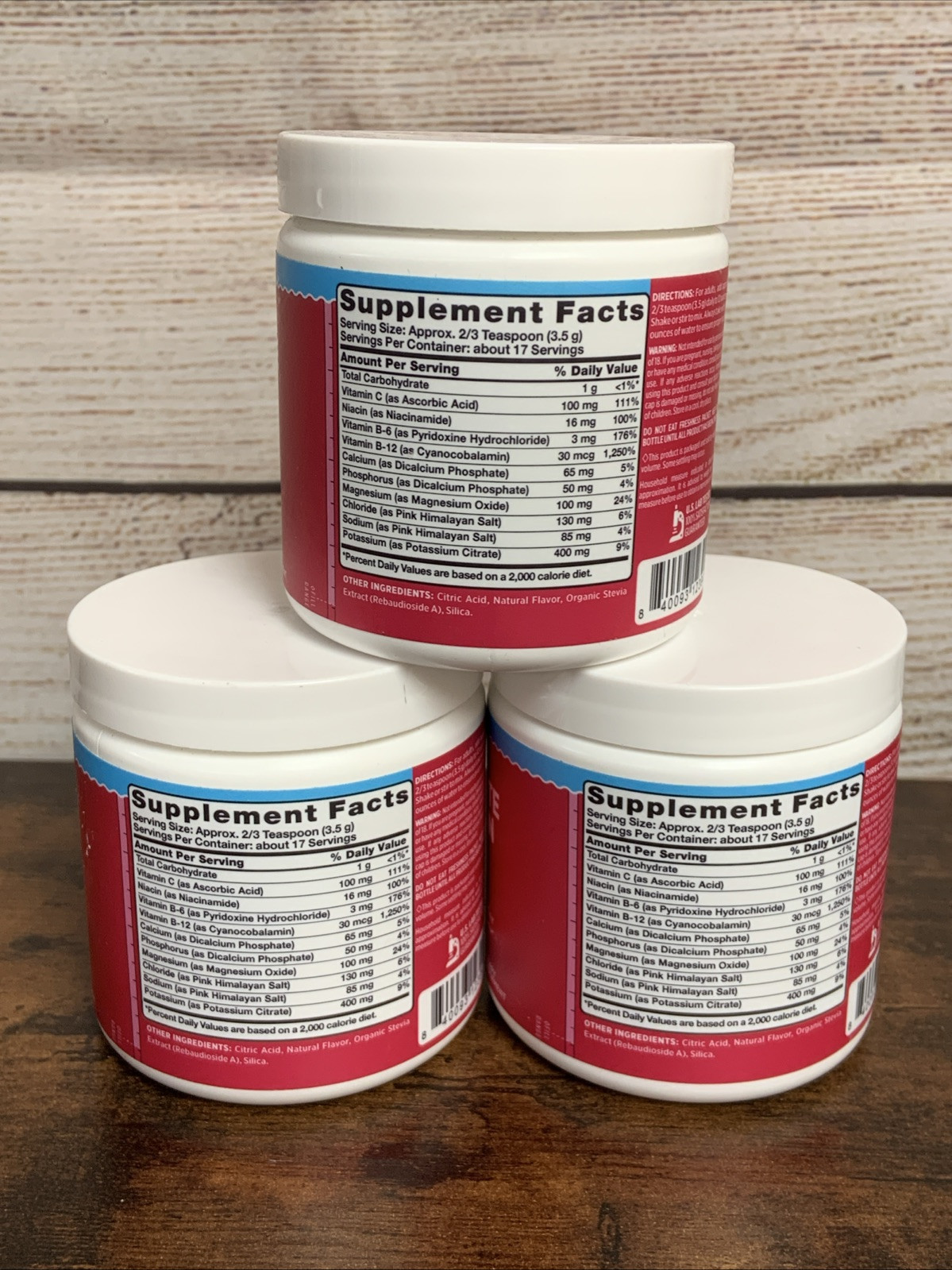 3X Nature’s Truth Electrolyte Hydration B Vitamins Powder Lemon Pink Women 10/26
