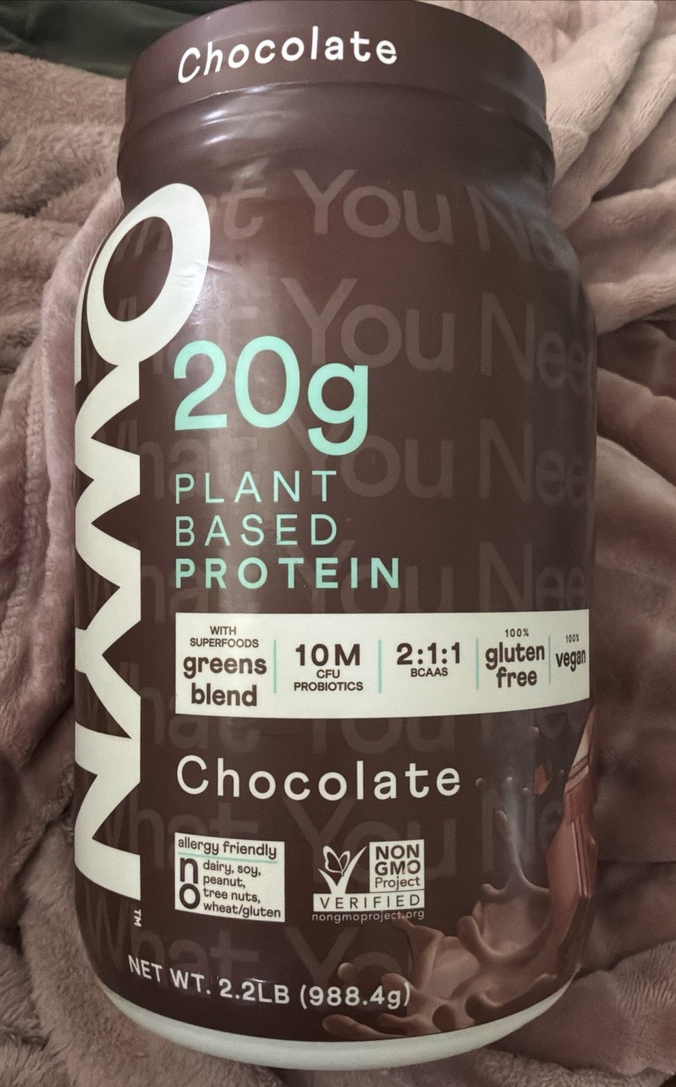 OWYN Only What You Need Chocolate Protein 2.2 Lb Plant Based Greens Vegan Nongmo