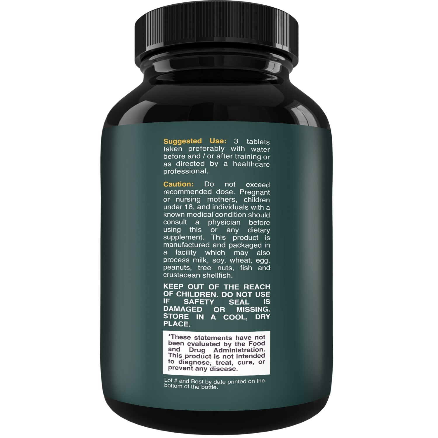 Branch Chain Amino Acids Supplement – Vegan BCAA Capsules Post Workout Muscle
