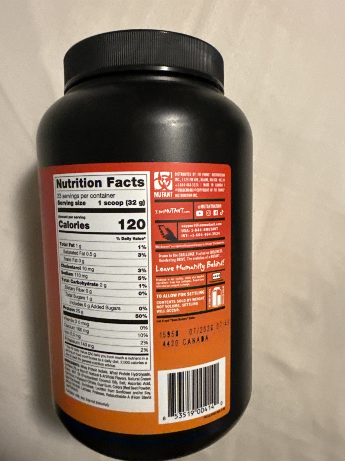 Mutant ISO Surge Gourmet Whey Isolate, Orange Dreamsicle 23 Servings, 01/2028✨️