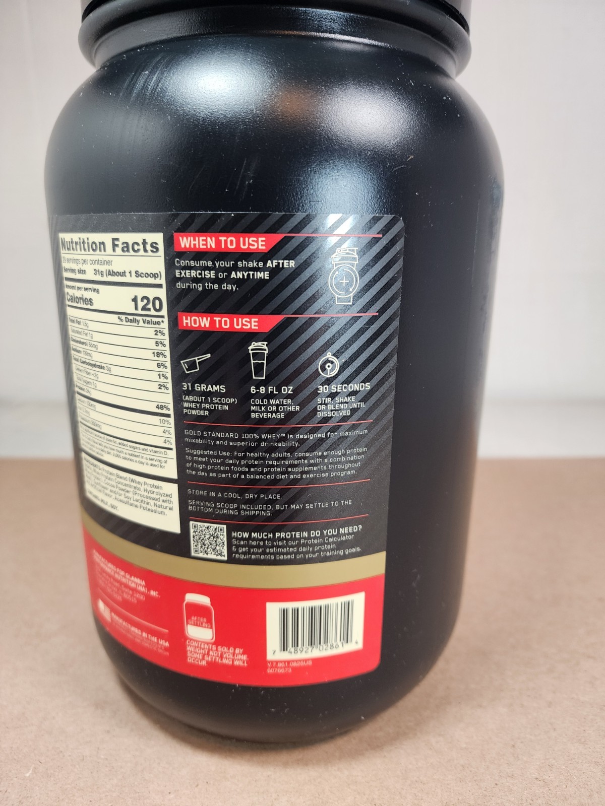 Exp 6/28 ON Gold Standard 100% Whey Protein Double Rich Chocolate 1.98LB 29 Serv