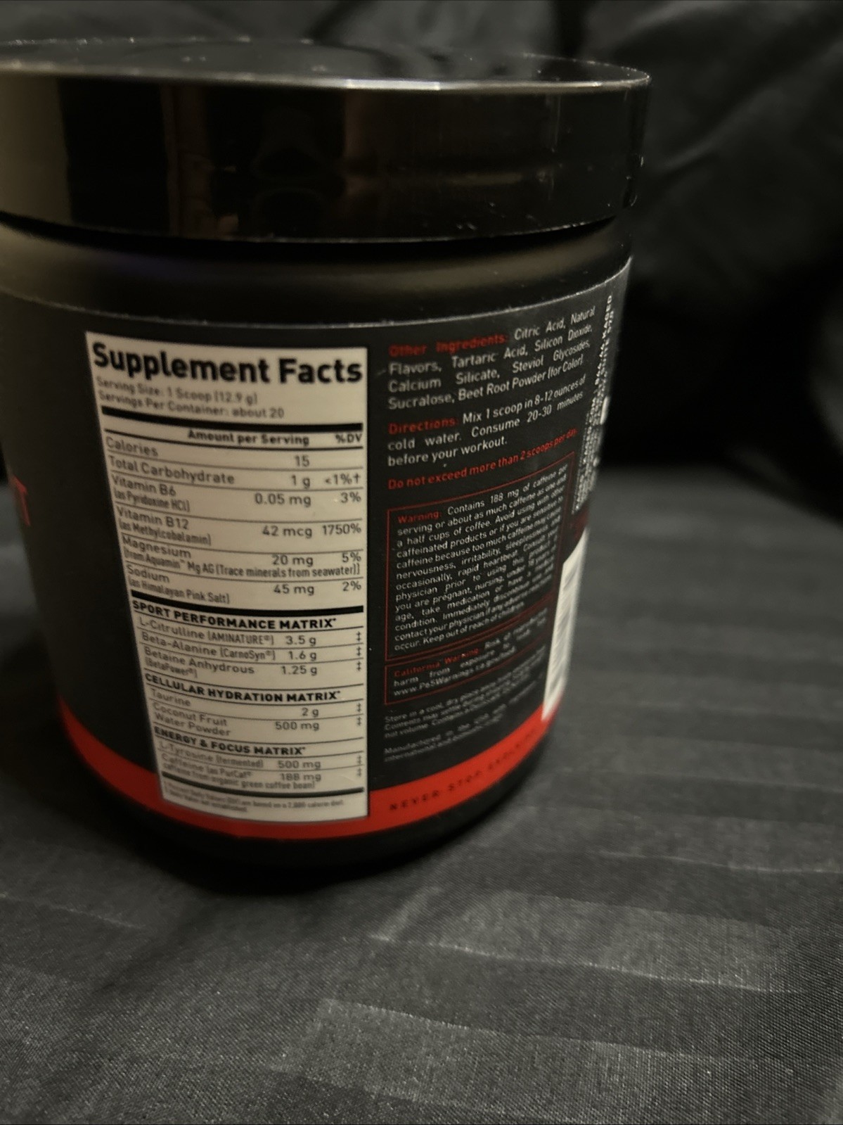 Kaged Pre-Workout Sport Fruit Punch 20 Servings 8.10 oz Powder New Sealed