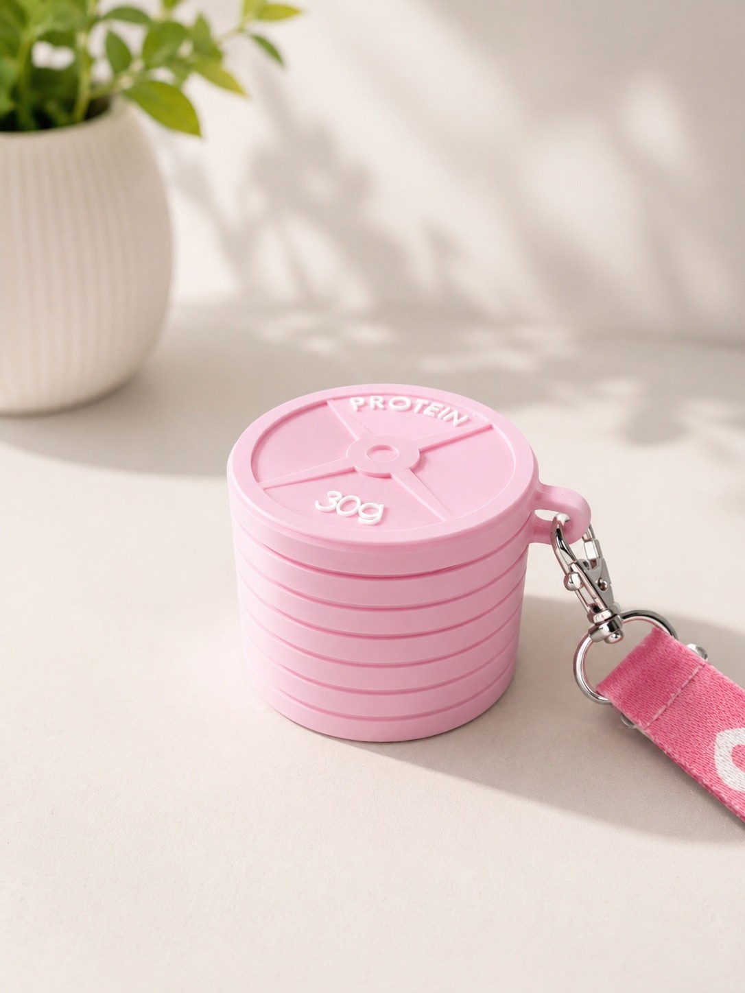30g Protein Powder Container Keychain | Portable Supplement Storage | Gym Access