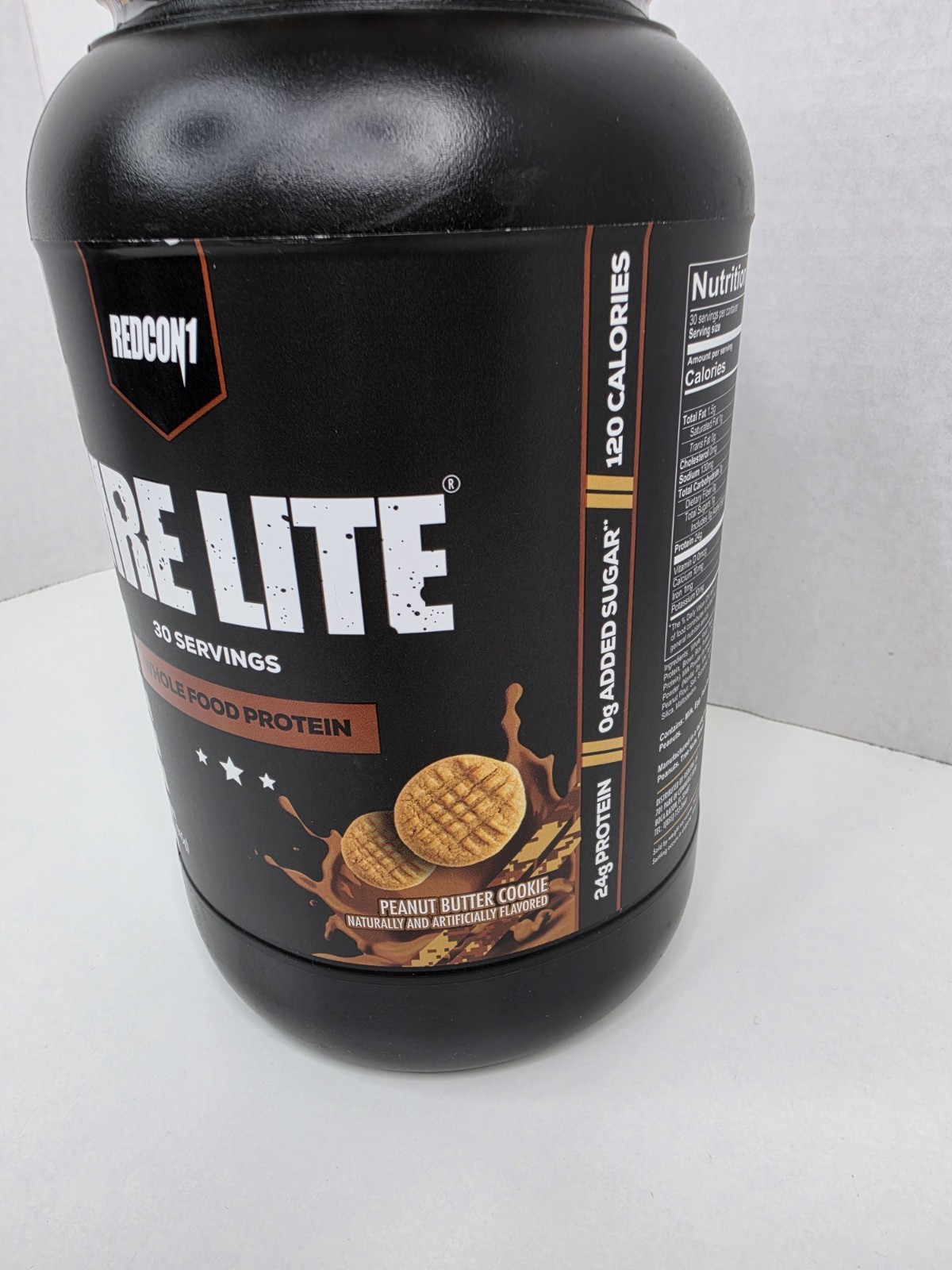 REDCON1 MRE Lite Whole Food Protein Powder Peanut Butter Cookie 30 Servings