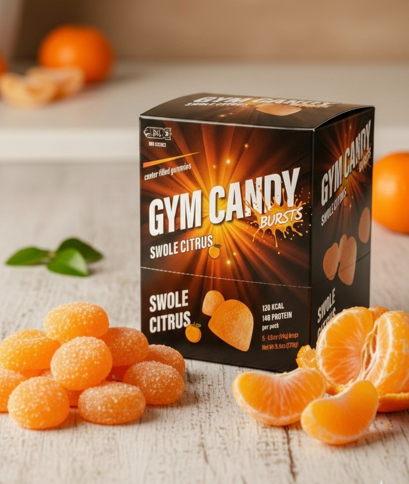 Protein Gummies – Gym Candy Bursts – 5 Pack Case