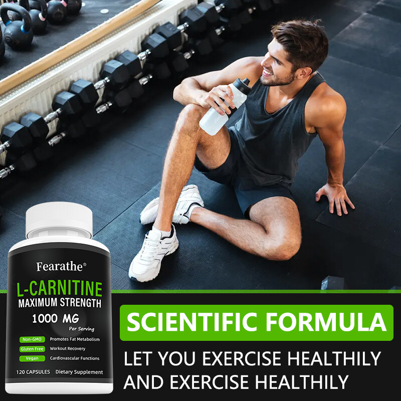 L-Carnitine 1000 mg Capsules Powerful Fat Burner Weight Loss Antioxidant