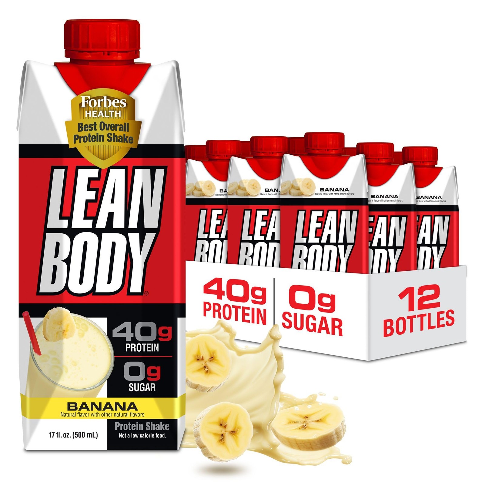 Labrada Lean Body Ready-to-Drink Banana Protein 17 Fl Oz (Pack of 12)