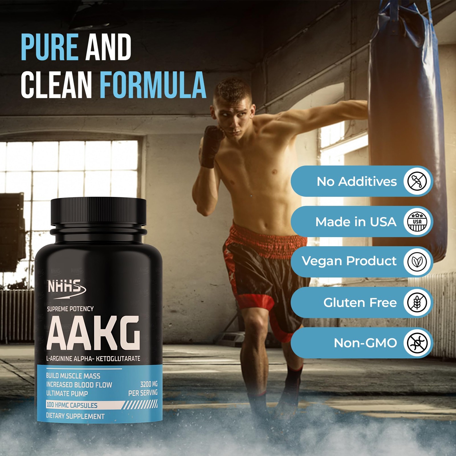 NHHS Supreme Potency L-Arginine AAKG, 3200mg, 100 Vegan 100 Count (Pack of 1)