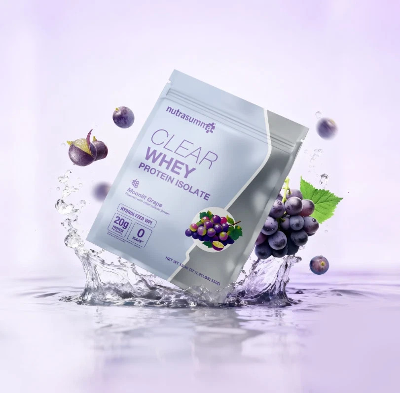 nutrasumma Clear Whey Protein Isolate 1.2 lbs – Moonlit Grape Flavor