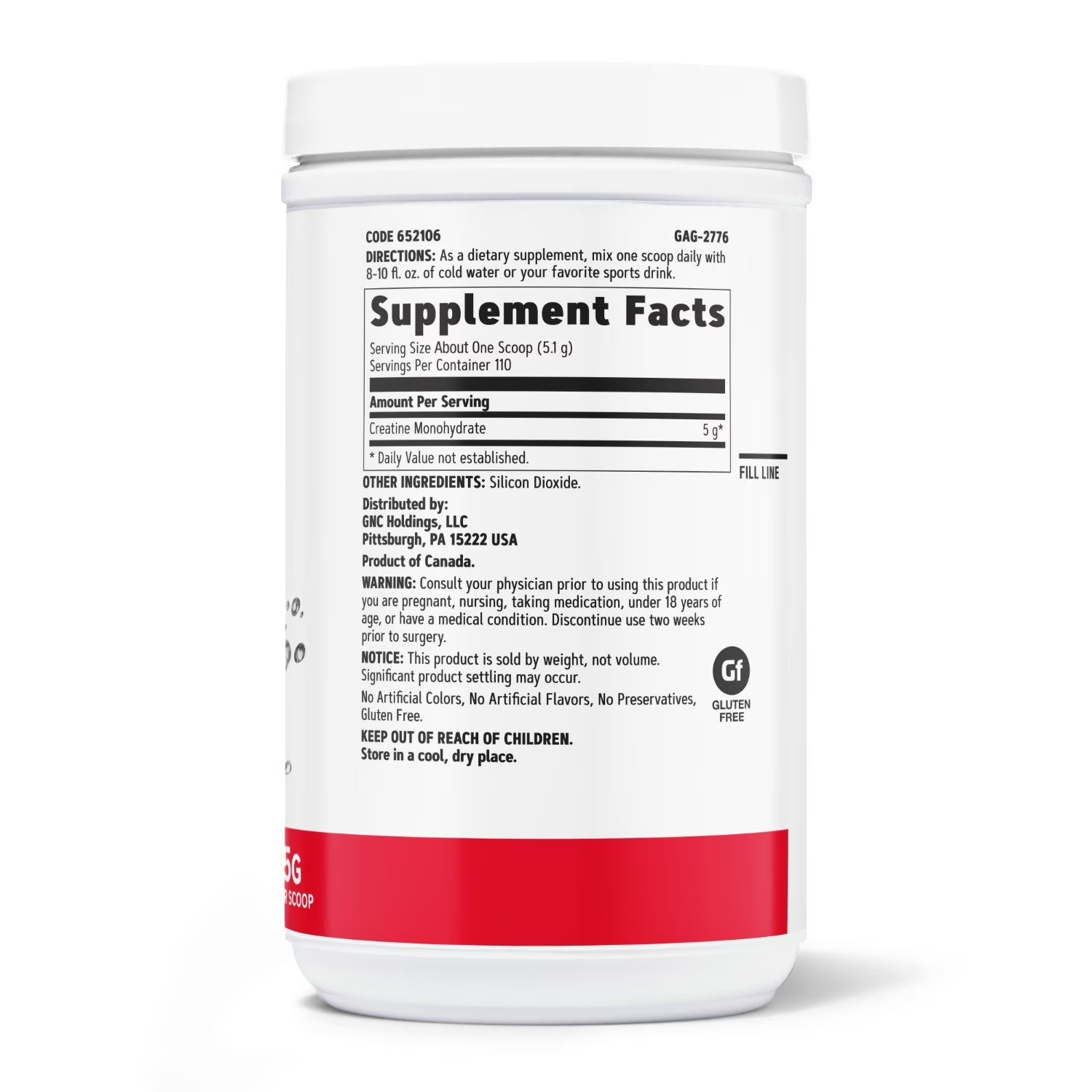 GNC Live Well Creatine Monohydrate, 1.2 lbs. FREE SHIPPING!!! LIMITED OFFER!!!