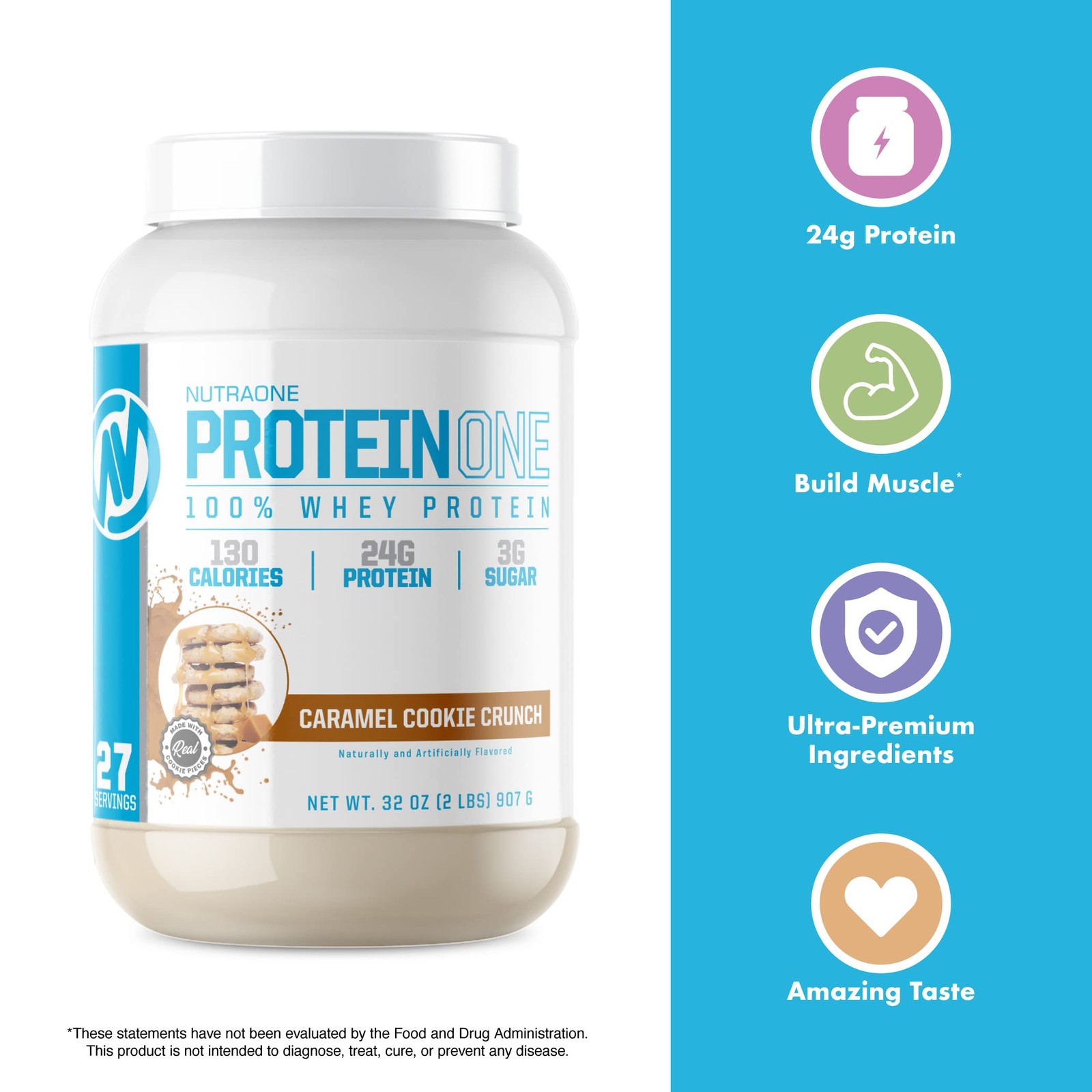 NutraOne ProteinOne Vanilla Ice Cream – 2lbs