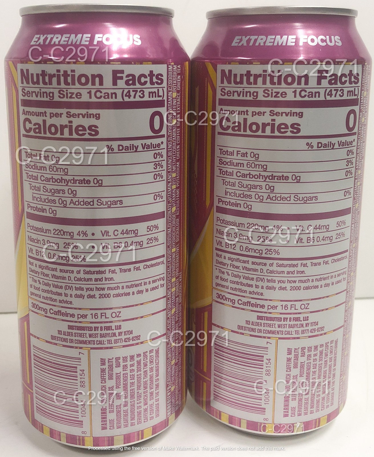G FUEL HYPE Sauce Energy Drink Two 16 FL OZ Cans Zero Sugar – BRAND NEW UNOPENED