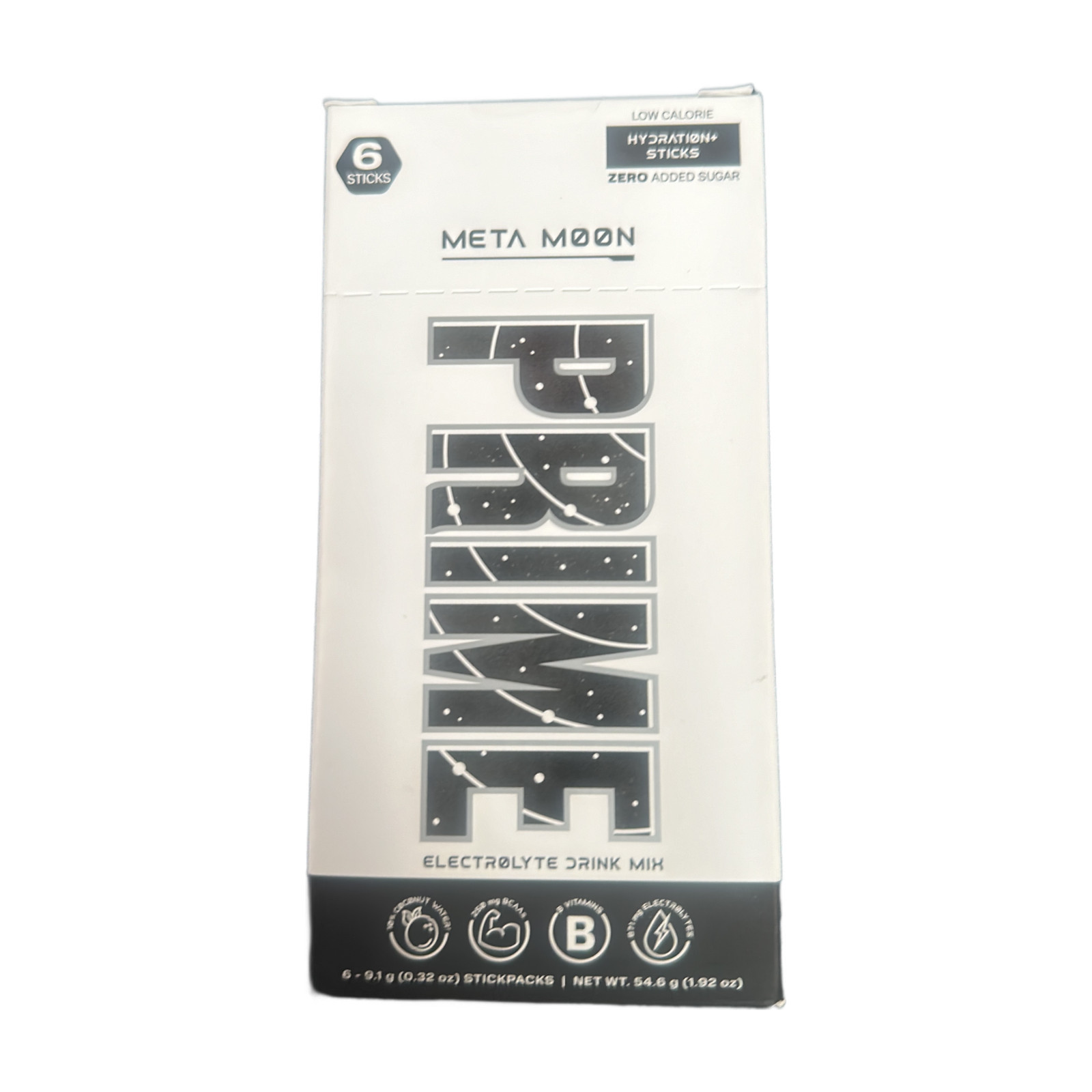 Prime Electrolyte Drink Mix Hydration Stick Pack Meta Moon 6 Count EXP 01/2026