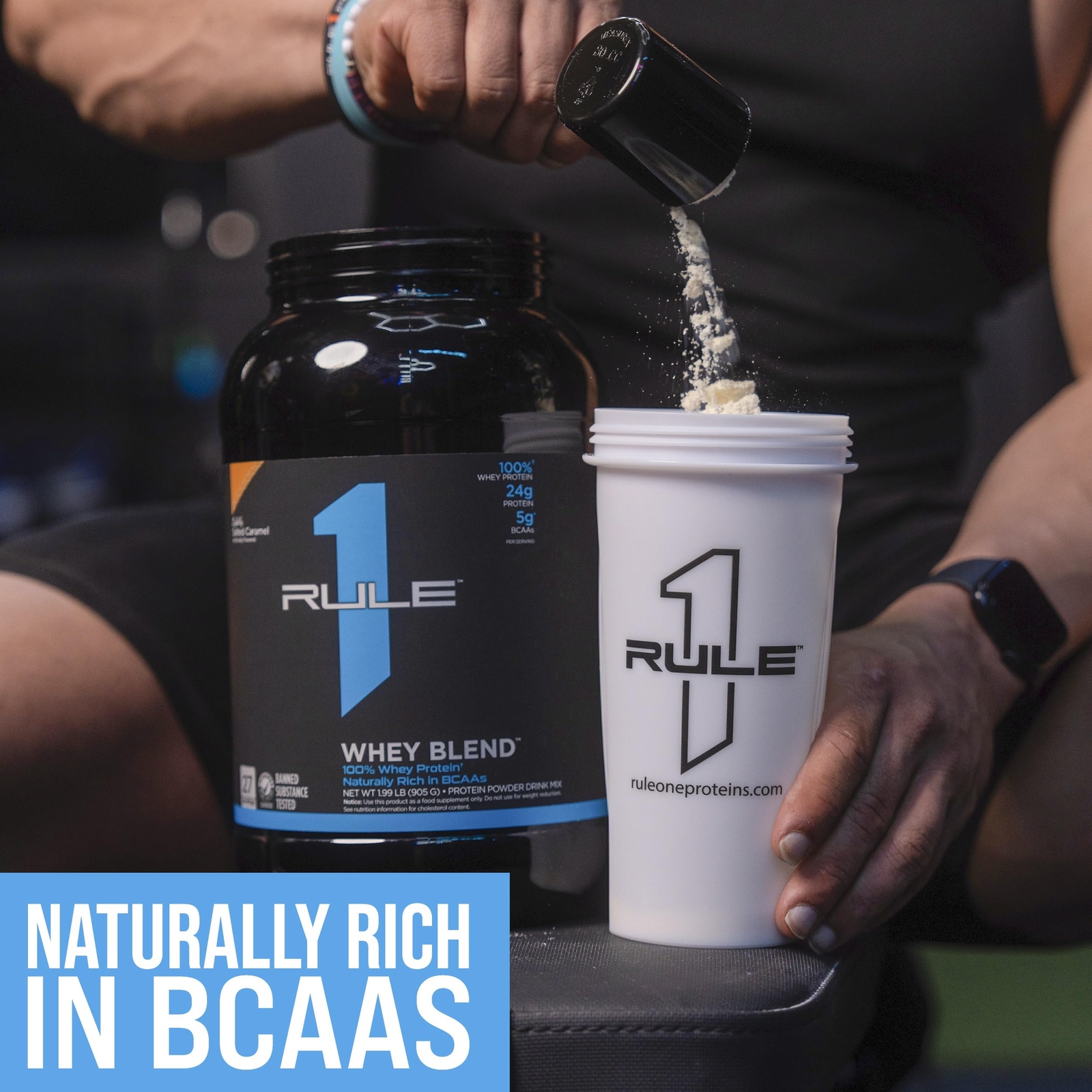 Rule One Proteins Whey Blend – Vanilla Ice Cream 24g Fast-Acting Whey Protein…