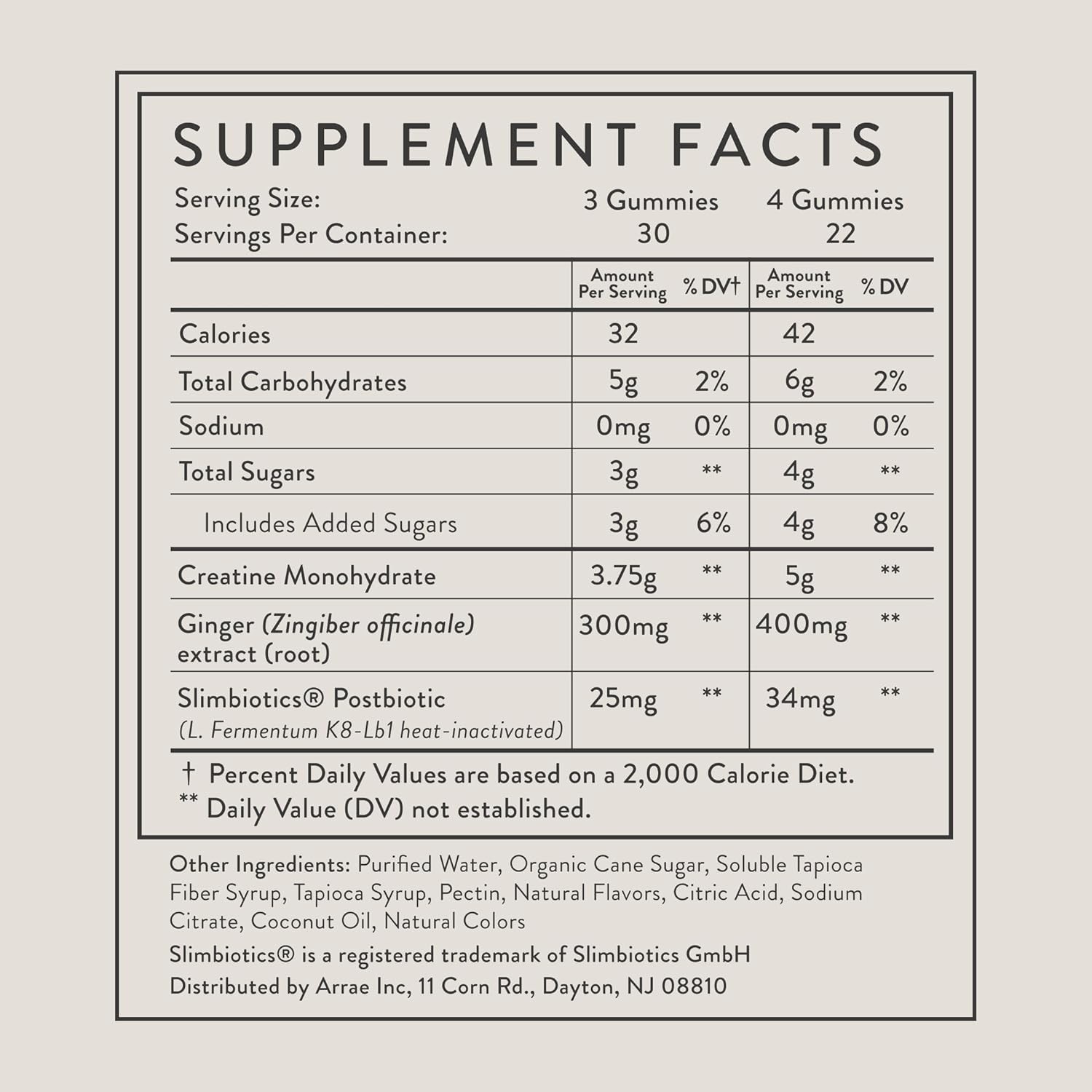 Arrae Tone Gummies – Creatine Monohydrate 5g for Women – Support Lean Muscle,…