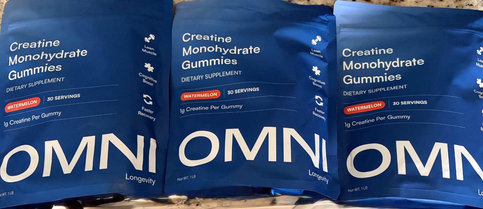 OMNI Creatine Monohydrate Gummies – Supports Muscle Growth, Low Sugar Watermelon