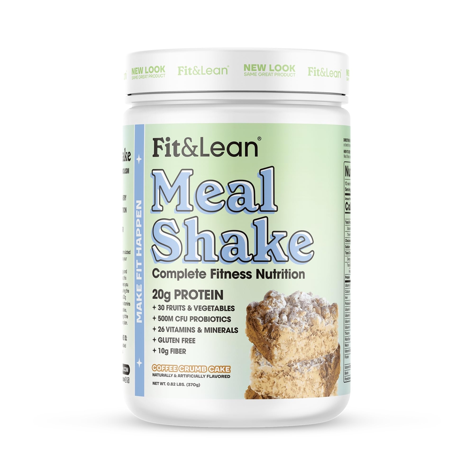 Fit & Lean Meal Shake Fat Burning Meal Replacement Protein Fiber Probiotics C…