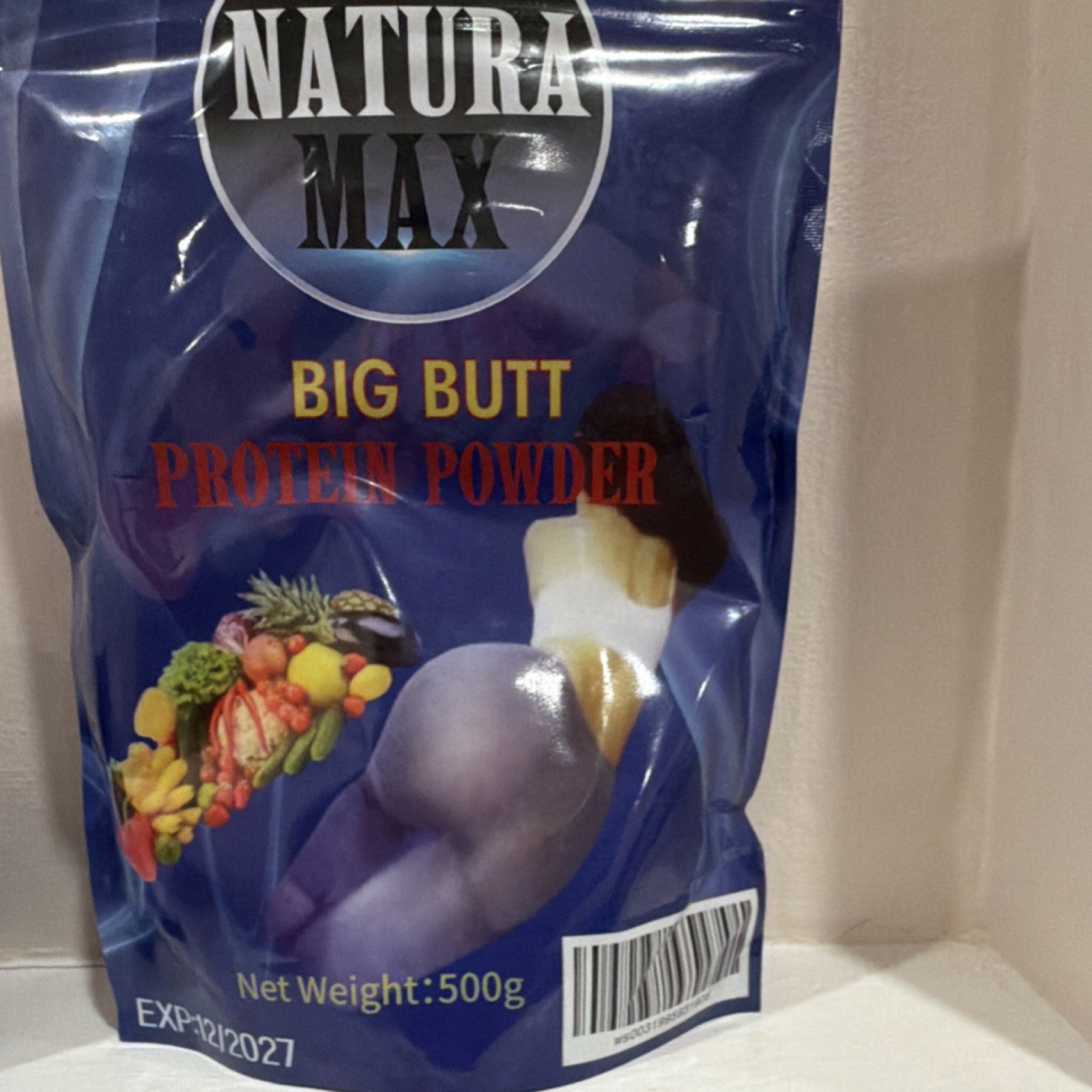 Natura Max Big Butt High Protein Powder 500g Muscle Gain Unisex EXP 12/2027