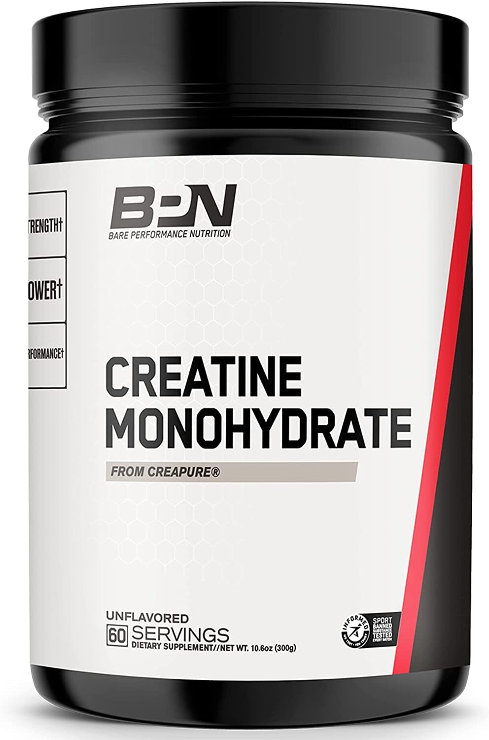 BPN Creatine Monohydrate with Creapure, Unflavored, Increase Muscle Mass