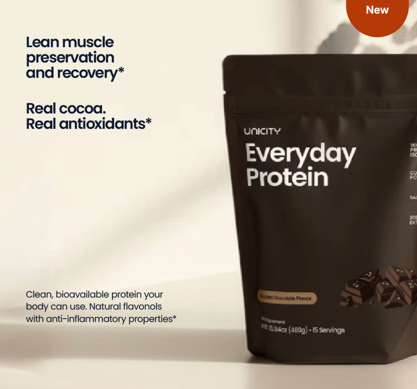Unicity Everyday Protein 20g Whey Isolate Cocoa – Lean Muscle Support & Recovery