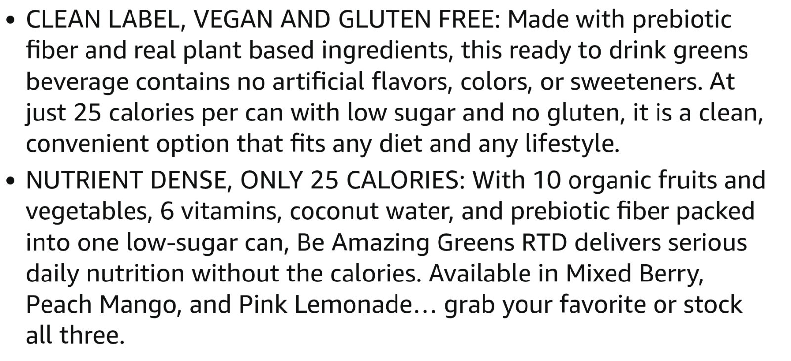 BE Amazing SUPER GREENS 1 Lb Size (25 Serv) Natural Sunny D Flavor BEST BY 10/26
