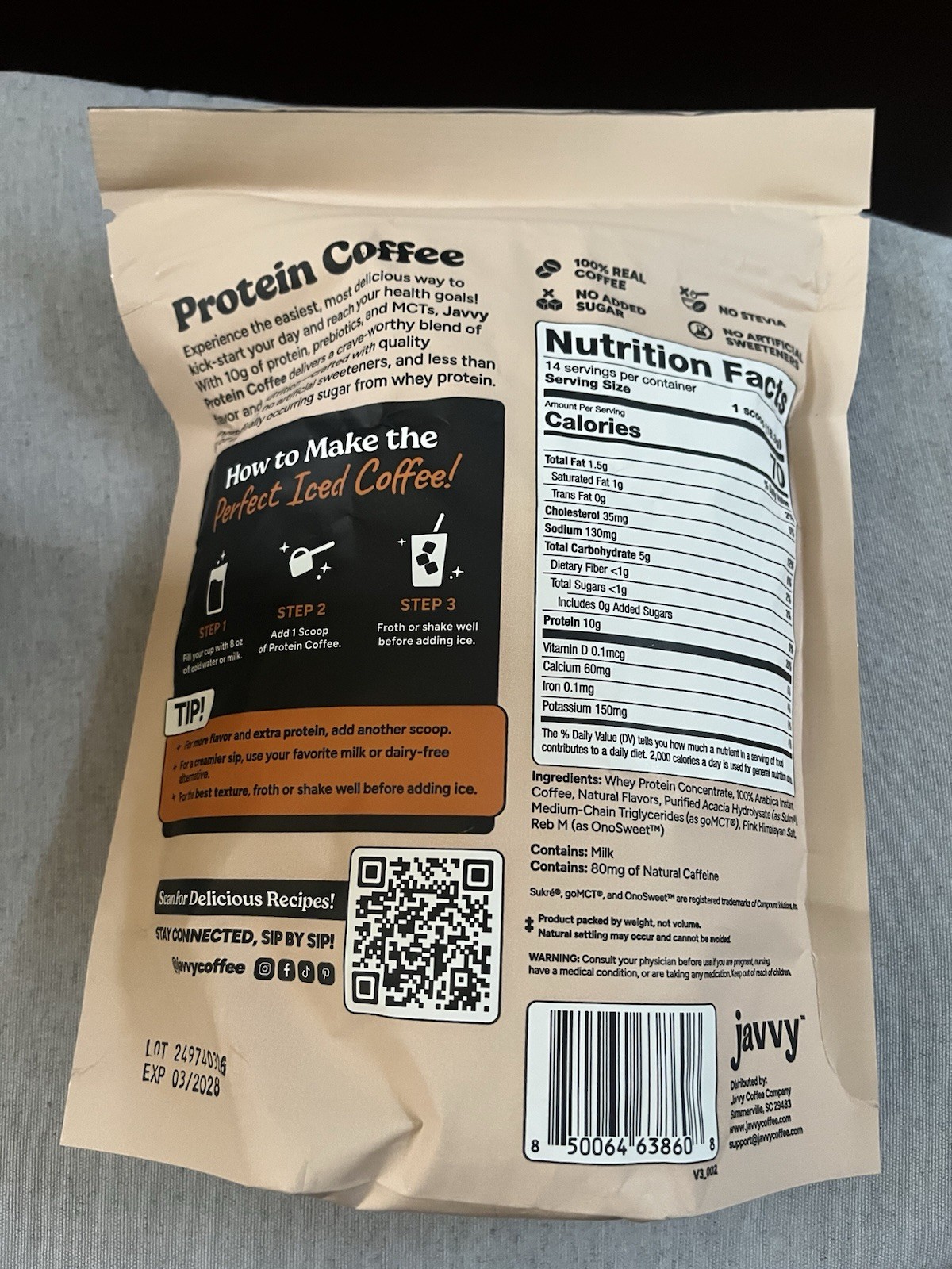 (2) Variety Javvy Original & Caramel Protein & Instant Iced Coffees ☕️