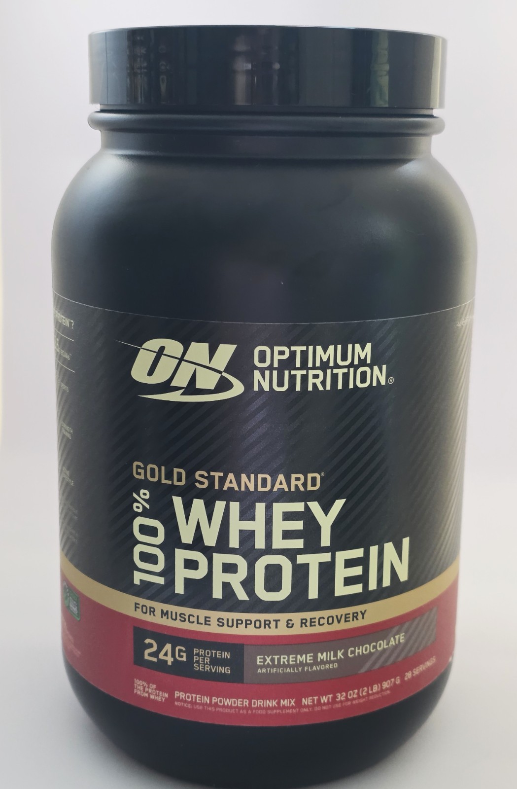 ON Gold Standard 100% Whey Protein Powder Extreme Milk Chocolate 2 lb UNOPEN