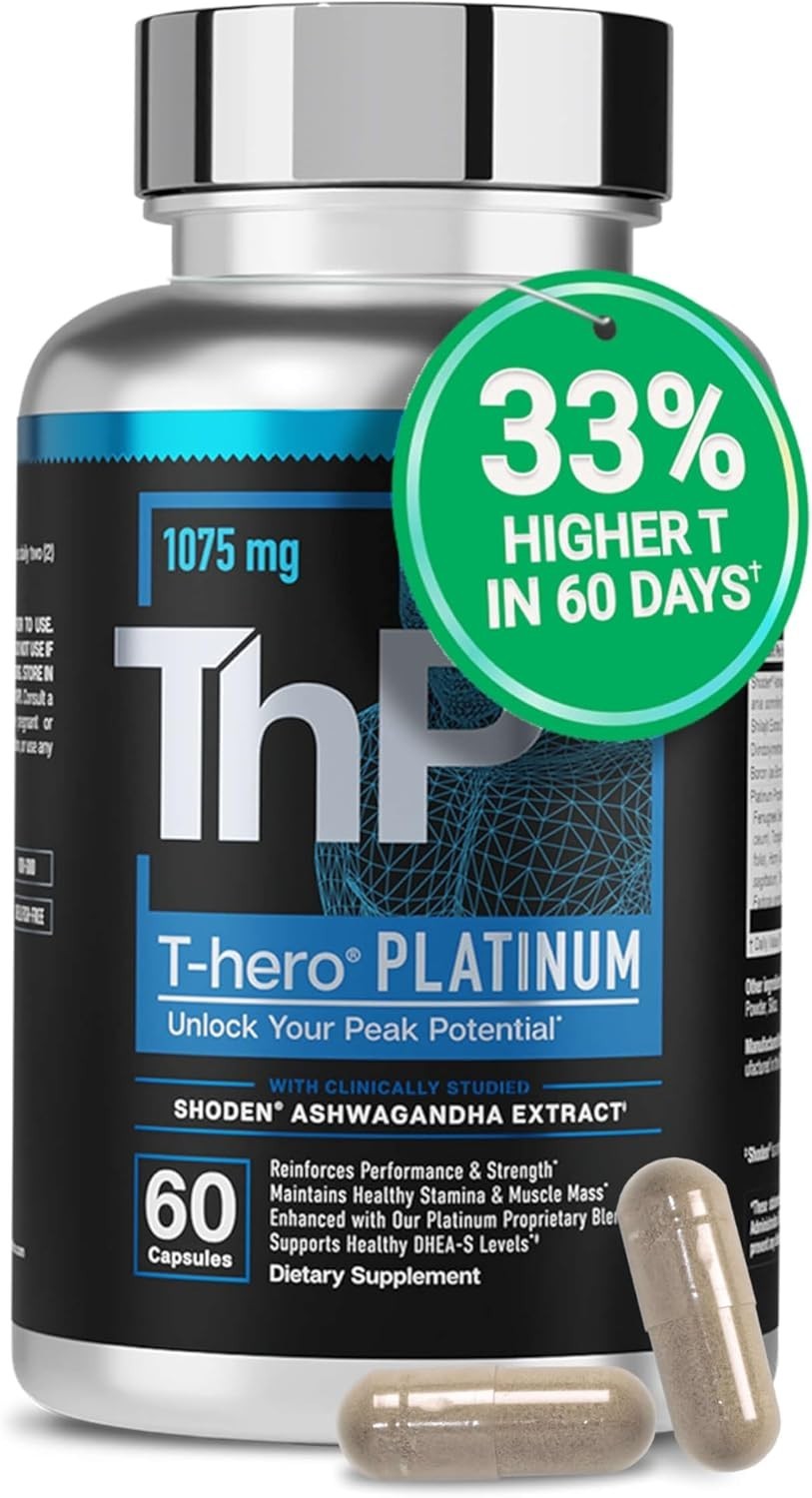 Essential Elements T-Hero Platinum – Elite Vitality with Ashwagandha – 60 Caps