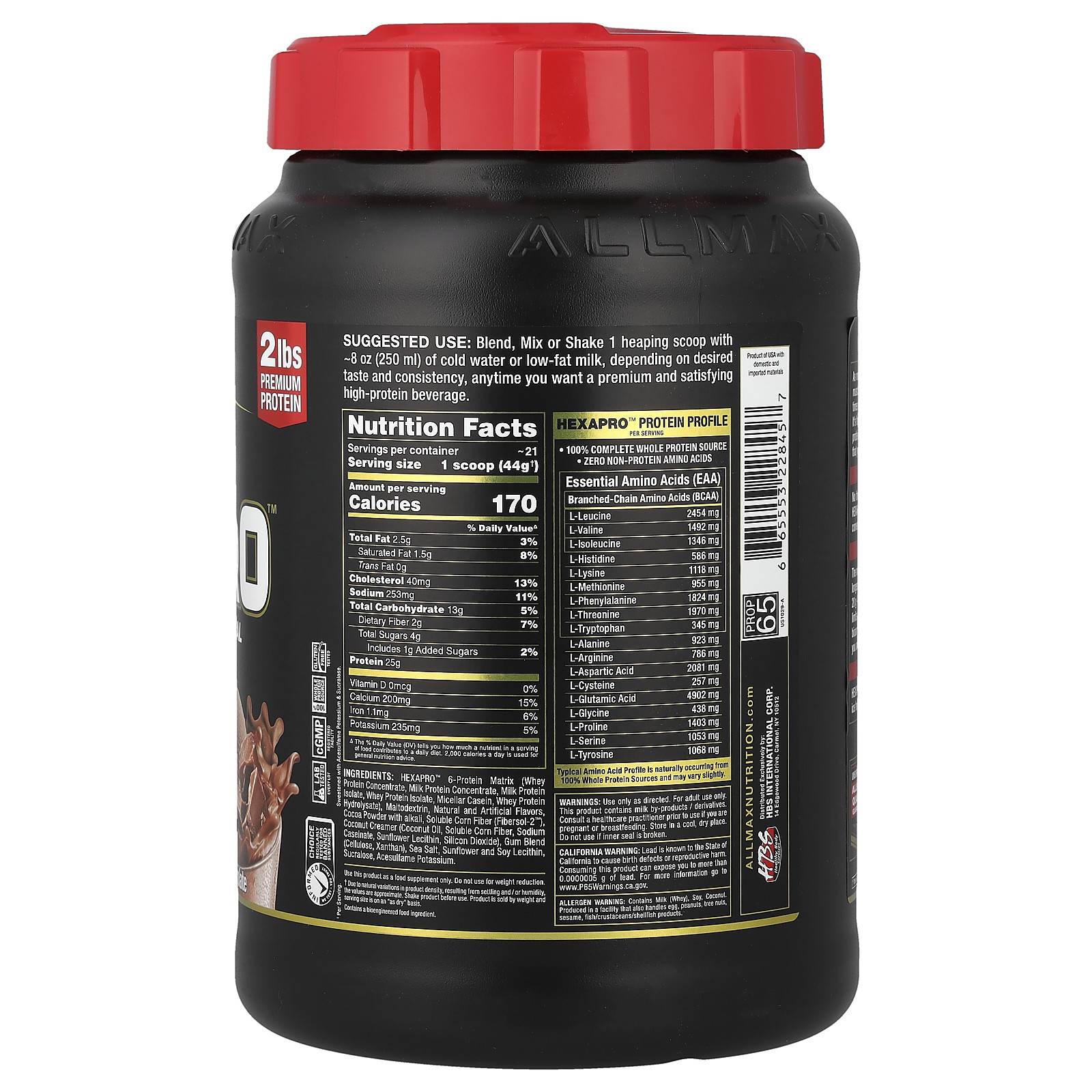 Hexapro™, High-Protein Lean Meal, Chocolate, 2 lbs (907 g)