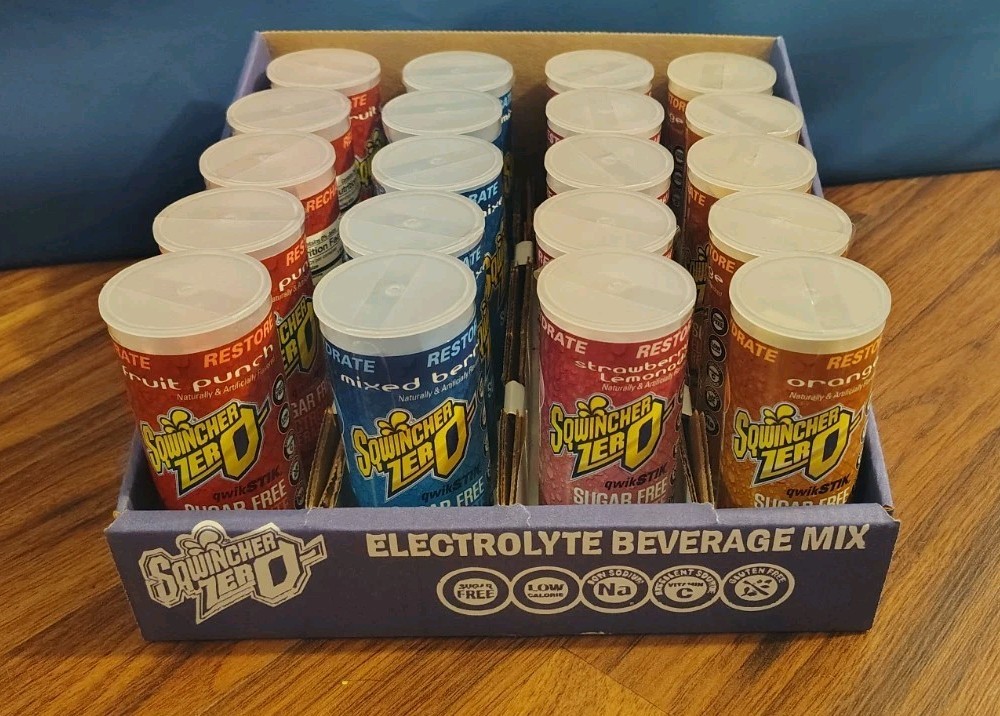 Lot Of 20 Sqwincher Zero QwikStik Electrolyte Beverage Mix Multi Flavors