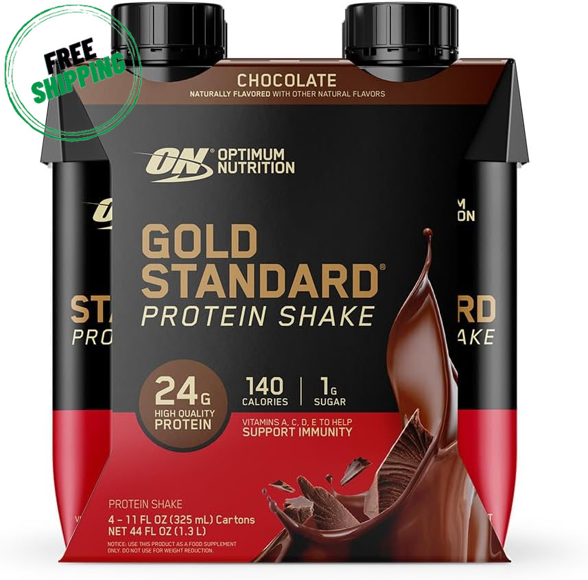 Optimum Nutrition Gold Standard Protein Shake, 24G Protein, 11 Fl Oz, 12 Ct