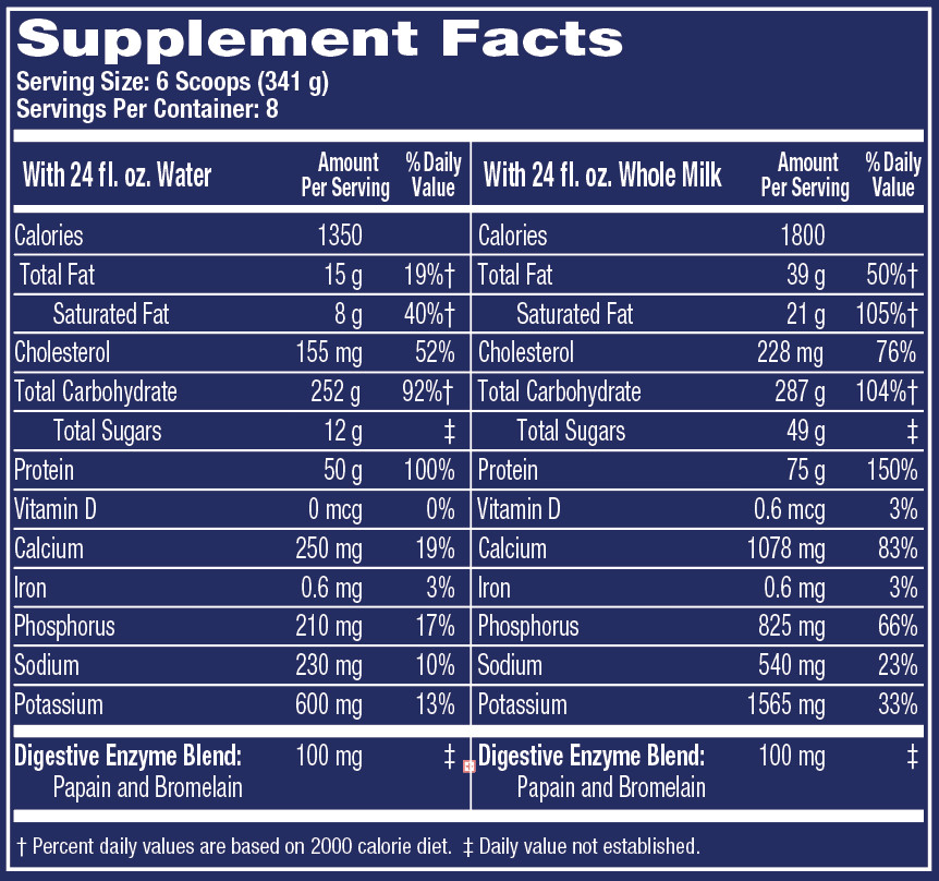 MHP UP YOUR MASS XXXL 1350 (6 LB) whey protein weight gainer xpel dark matter