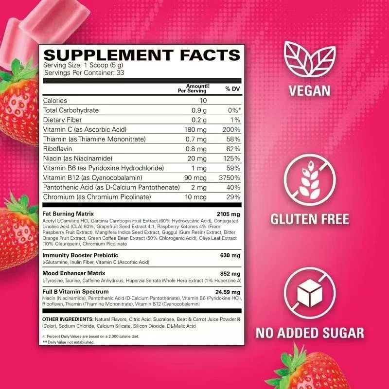 EHPlabs OxyShred Super Concentration Pre Workout Powder – 33 Serves, 150mg Caffe