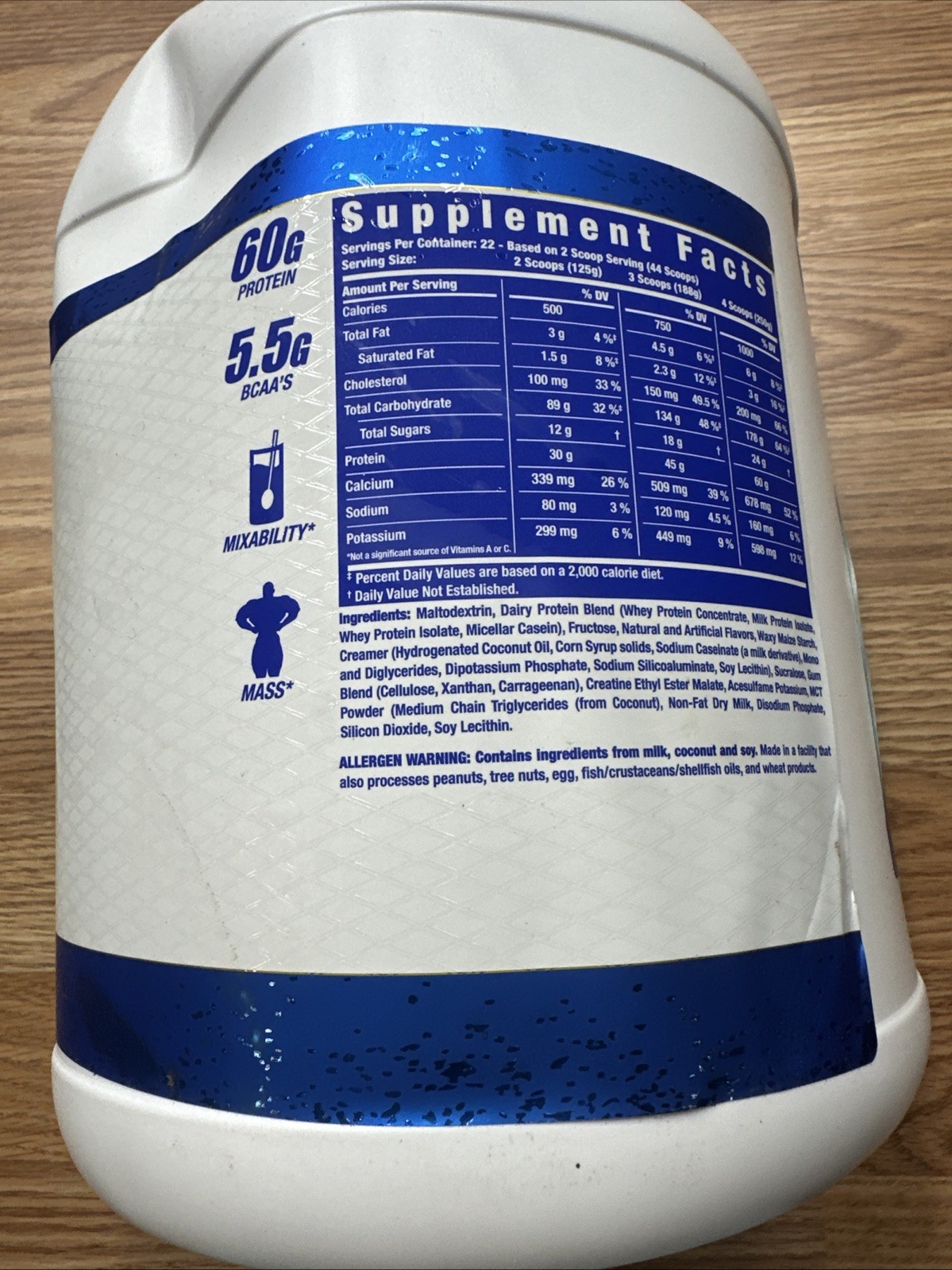 KING MASS XL 6LB Vanilla Ice Cream 44 Ronnie Coleman Weight Gainer Exp:8/28
