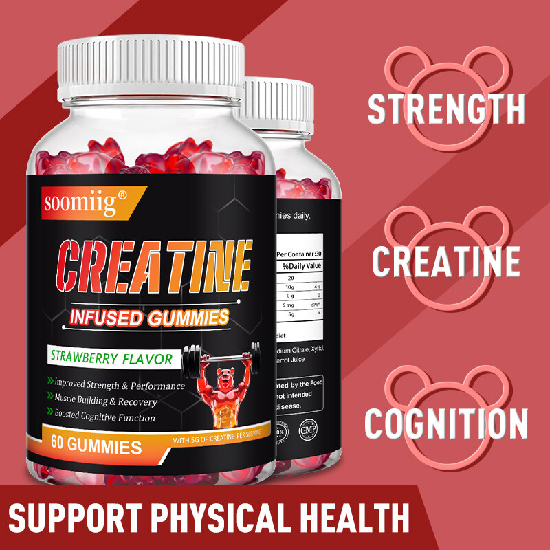 Creatine Monohydrate Gummies Muscle Gain 5000 mg per serving (5 g)
