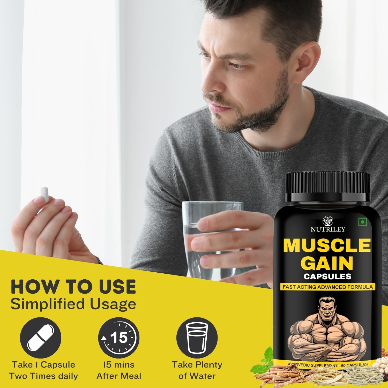 Weight Gainer Supplement – Helps Build Lean, Firm, High-quality Muscle,…
