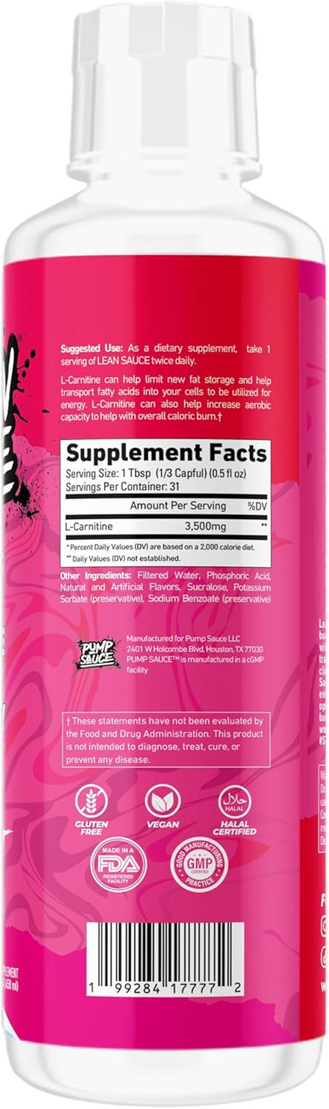 Lean Sauce L-Carnitine Liquid 3500Mg – Watermelon Ice