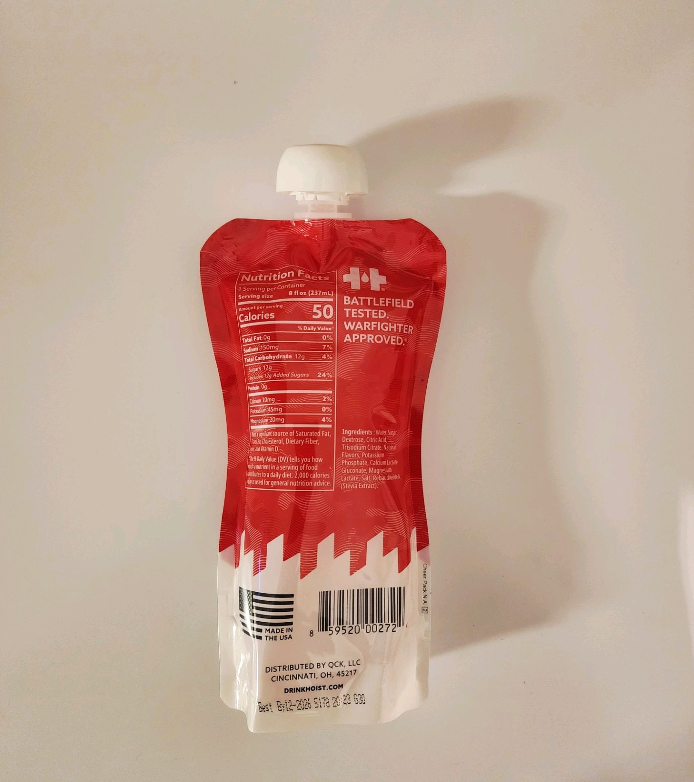 HOIST Military Hydration Electrolyte Drink, Fruit Punch 8 Fl Oz