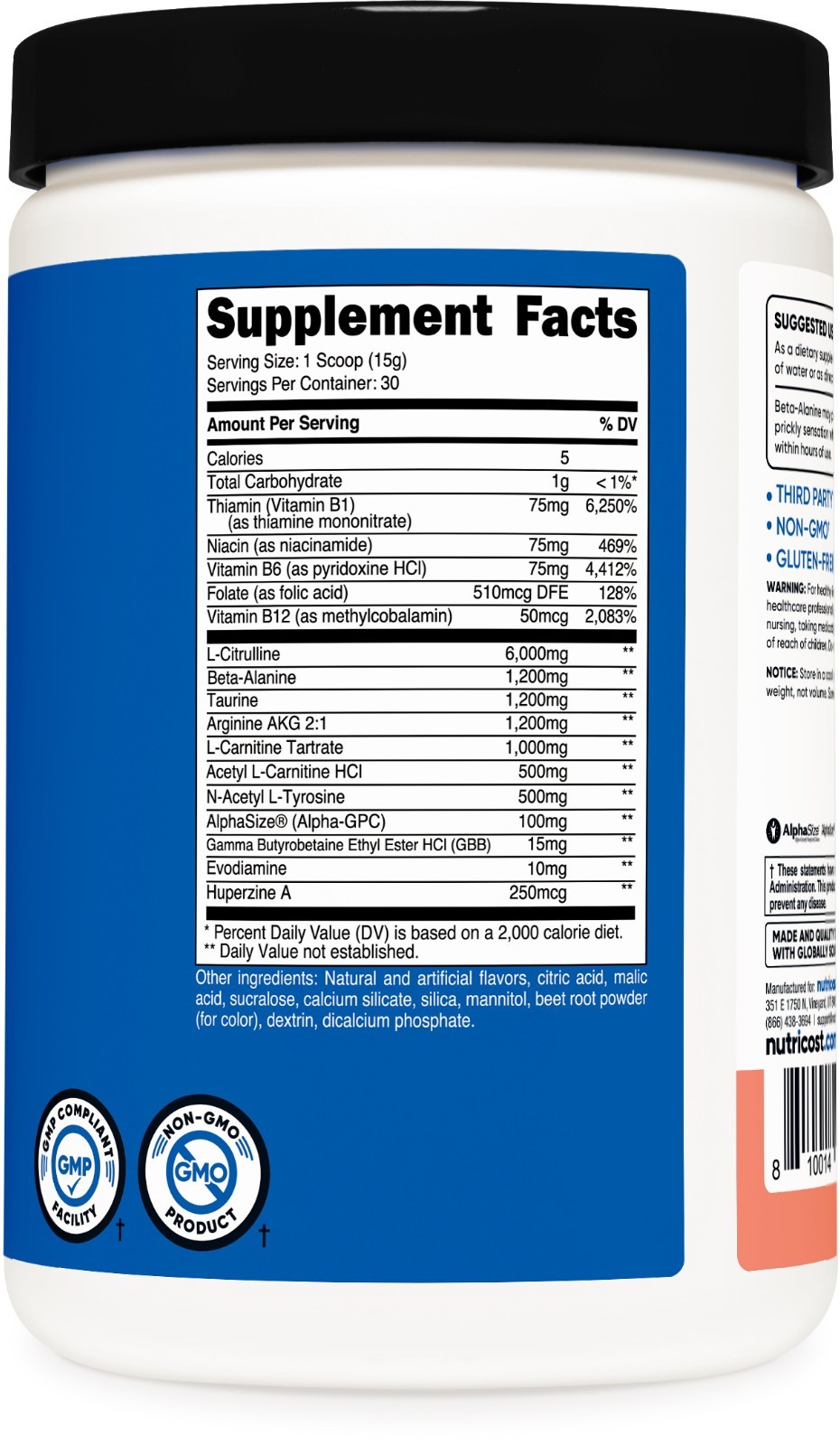 Nutricost Stim-Free Pre-Workout, 30 Servings (Pink Lemonade)