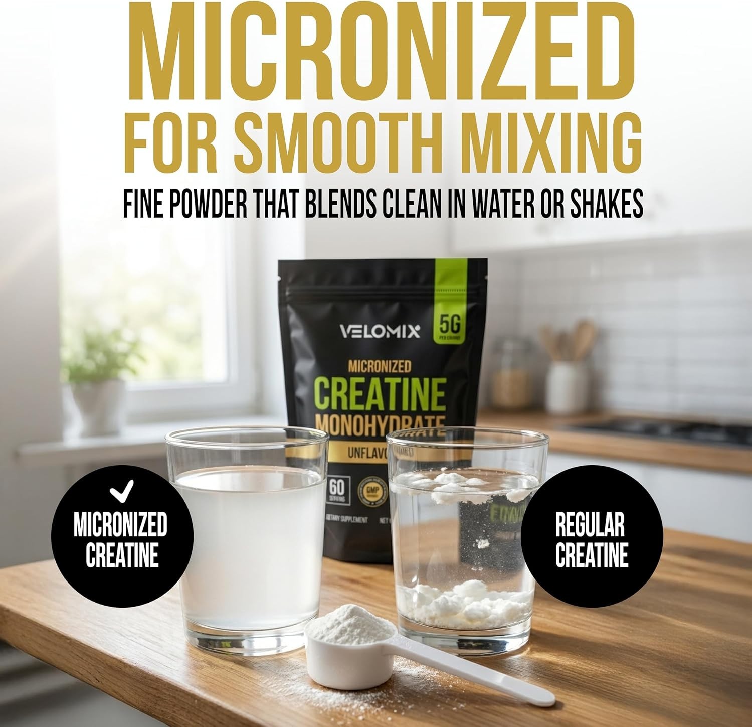 Unflavored Micronized Creatine for Strength & Recovery – 100% Pure, 60 Servings