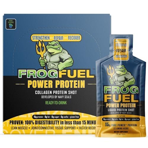 Frog Fuel Power Regular Complete Protein Shot 15g Protein Nano-Hydrolyzed Gra…