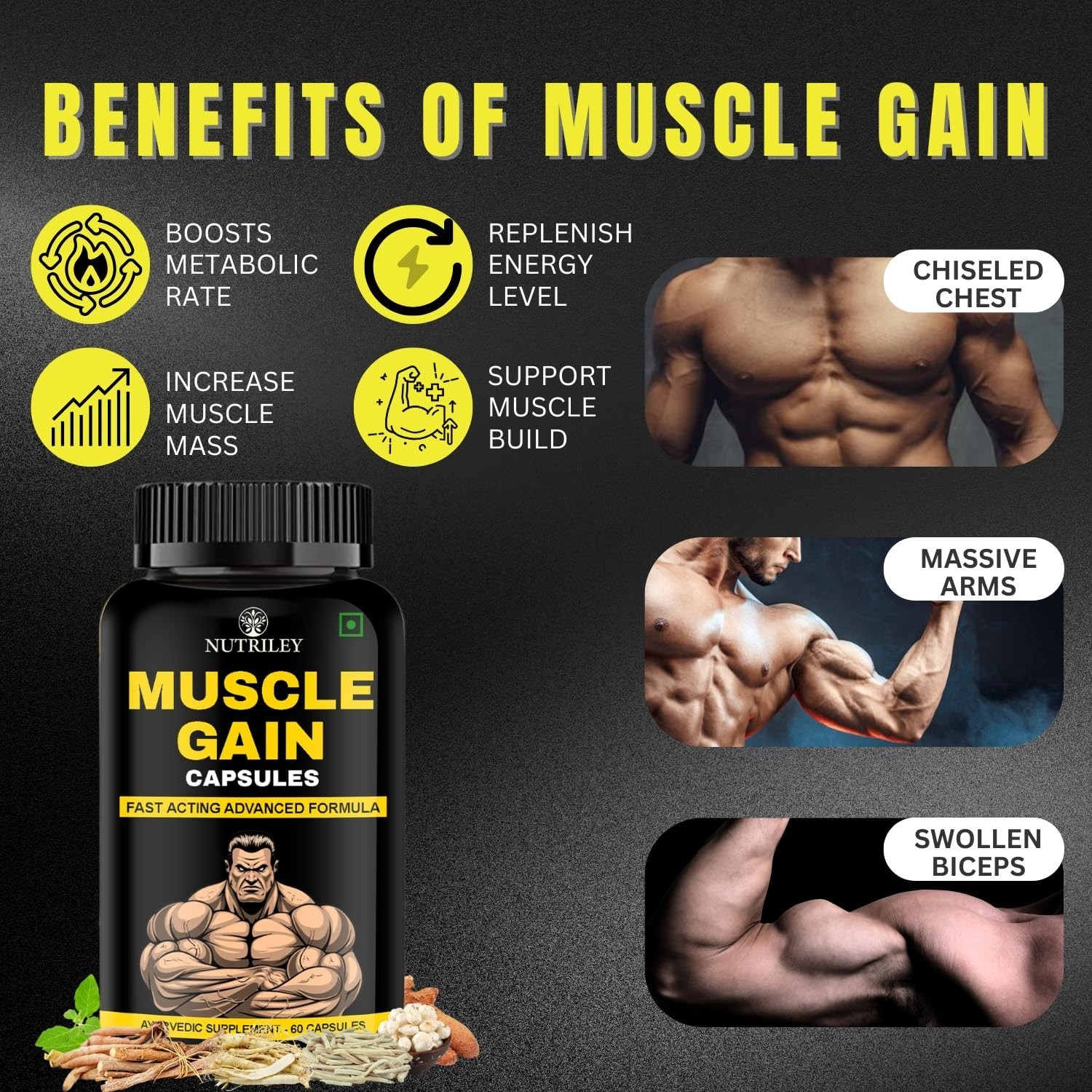 Weight Gainer Supplement – Helps Build Lean, Firm, High-quality Muscle,…