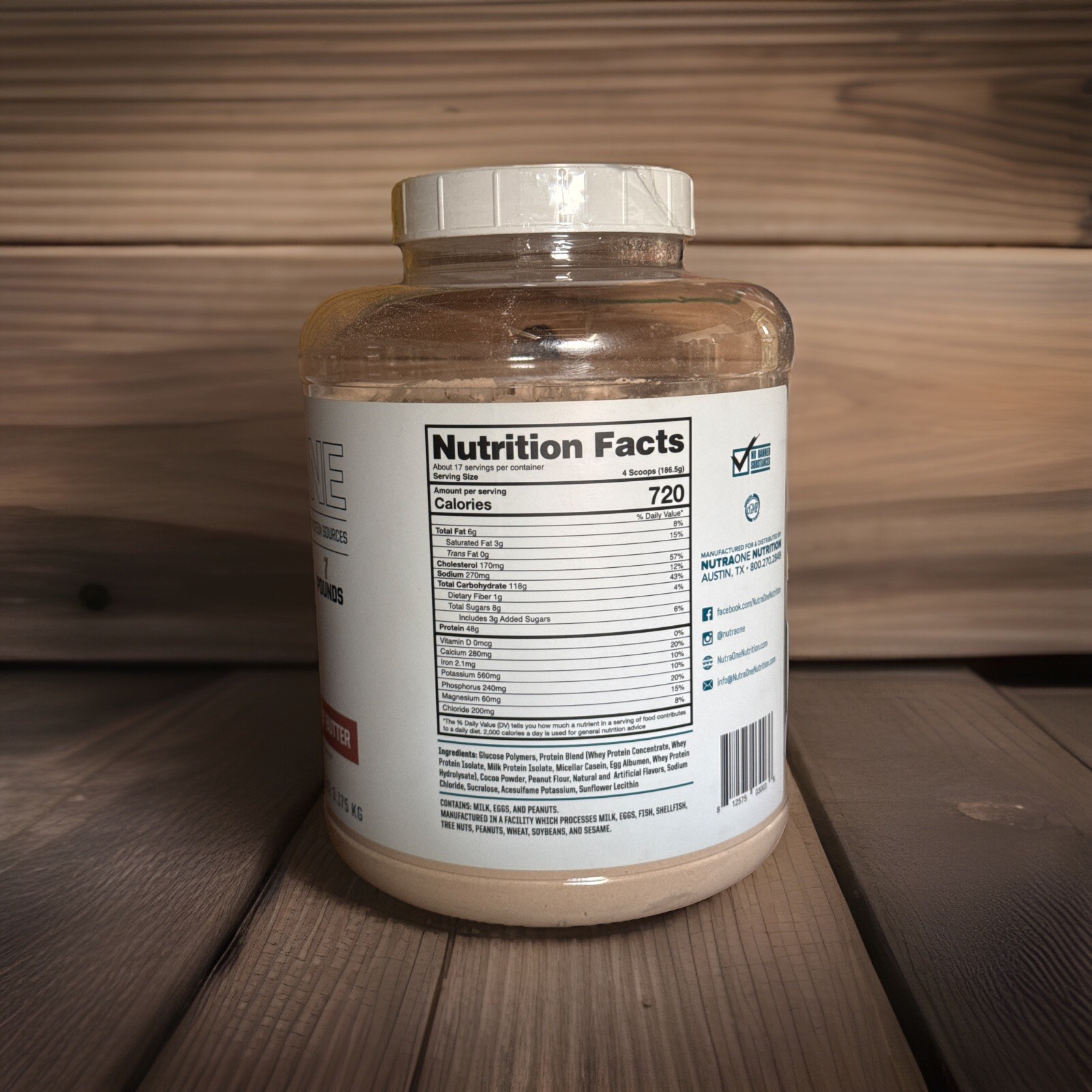 Massone Mass Gainer Protein Powder by NutraOne ; Gain Mass Protein Meal Replace