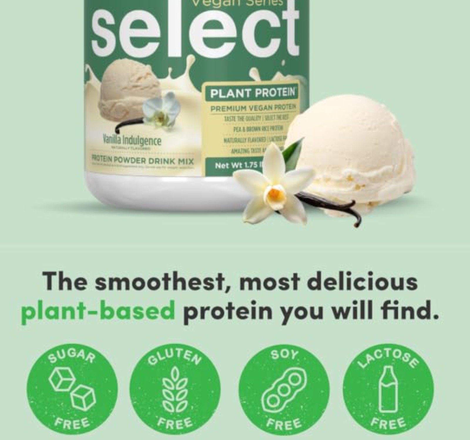 PESCIENCE SELECT PLANT PROTEIN Vegan 2lb (27 Serv) Peanut Butter BEST BY 11/26